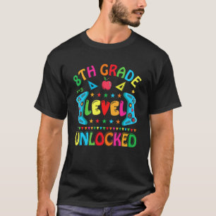 Eighth Grade Level Unlocked Video Game Back to Sch T-Shirt