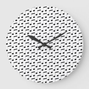 Eighth Musical Notes Symbols, Large Clock