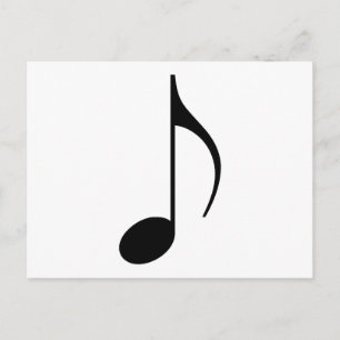 eighth note postcard