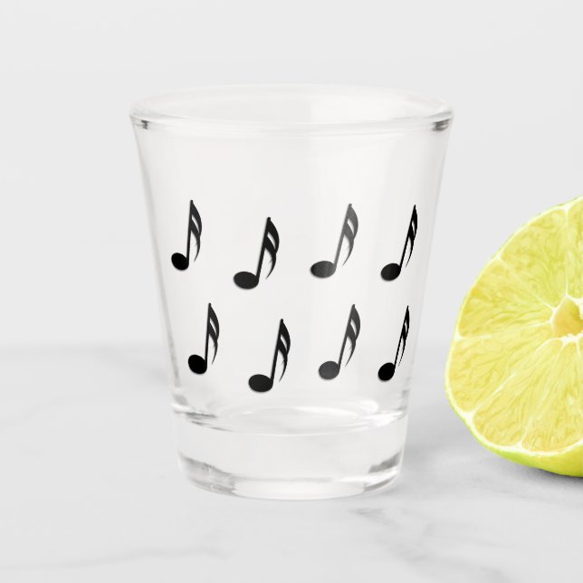 Eighth Notes Shot Glass (Front)