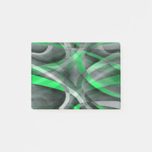 Eighties Chic Succulant Green and Grey Abstract Pa Post-it Notes