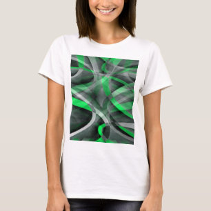 Eighties Chic Succulant Green and Grey Abstract Pa T-Shirt