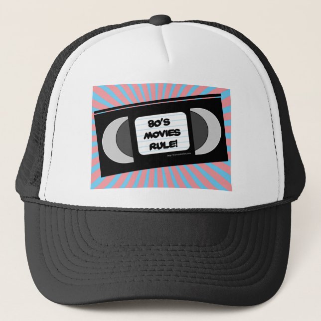 Eighties Movies Rule Trucker Hat (Front)