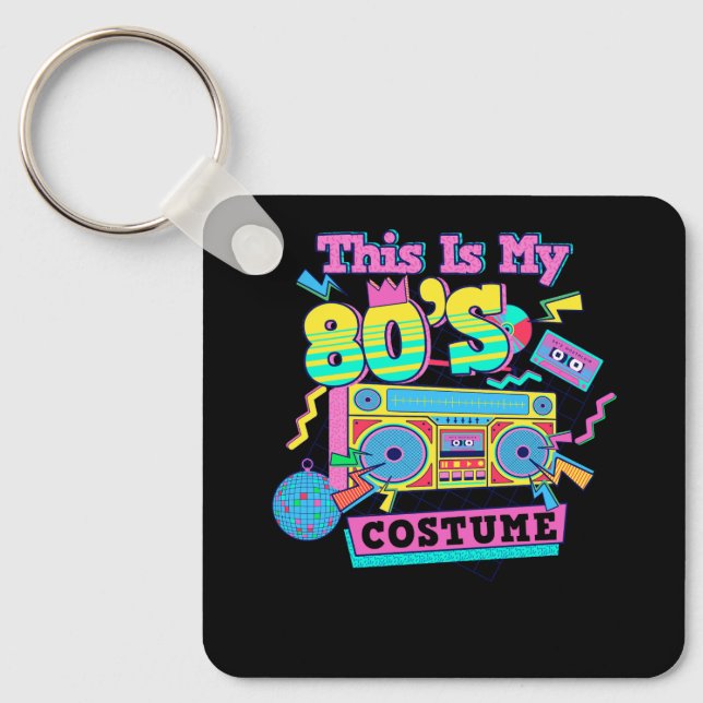 Eighties Music 1980s Generation 80s Costume Party  Key Ring (Front)