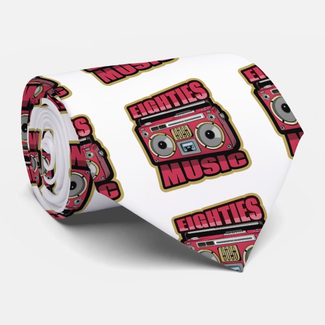Eighties Music Stereo Tie (Rolled)
