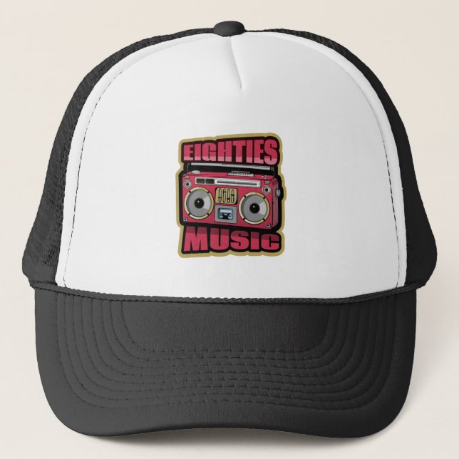 Eighties Music Stereo Trucker Hat (Front)