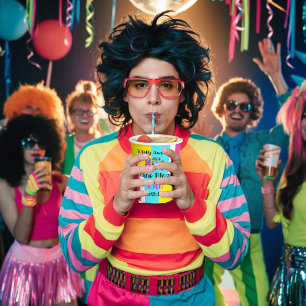 Eighties party 1980 s retro fun totally rad dude paper cups