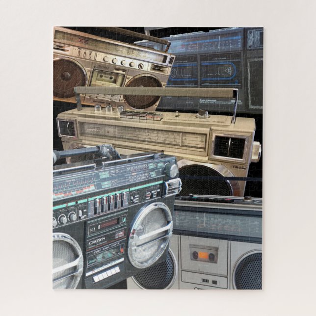 Eighties Retro 80s Boom Box Boombox Ghetto Blaster Jigsaw Puzzle (Vertical)