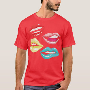 Eighties Retro Lips 80s T-Shirt
