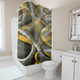 Yellow And Grey Shower Curtains, Yellow And Grey Shower Curtain Sets