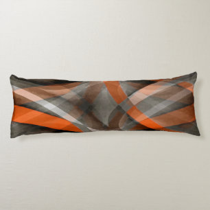 Eighties Vibes Burned Orange and Grey Layered Curv Body Cushion