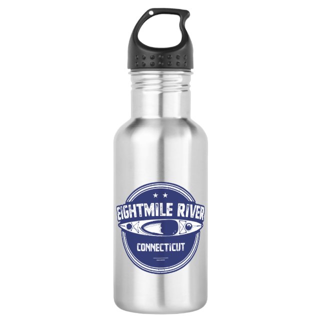 Eightmile River Connecticut Kayaking 532 Ml Water Bottle (Front)