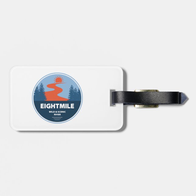 Eightmile Wild and Scenic River Connecticut Luggage Tag (Back Horizontal)