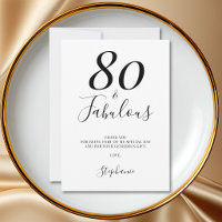 Eighty and Fabulous 80th Birthday Party