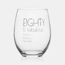 Eighty and Fabulous Modern 80th Birthday