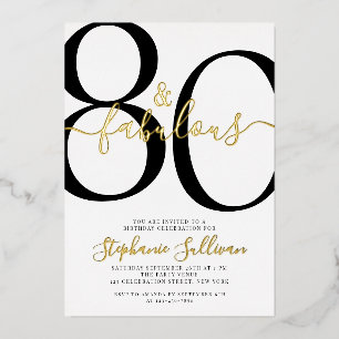 Eighty and Fabulous Script 80th Birthday Party