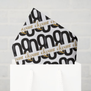 Eighty & Elegant 80th Birthday Black Gold Tissue Paper