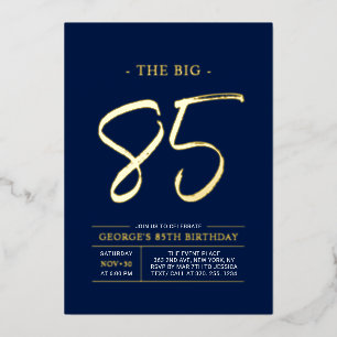 Eighty   Modern Gold 85th Birthday Party