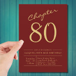 Eighty Red Gold 80th Birthday Party Invitation<br><div class="desc">Celebrate an amazing milestone in style by inviting family and friends to your loved one's 80th birthday party with these stunning red and gold script invitations! Featuring beautiful script and gold accents, these invites are the perfect way to set the tone for an unforgettable day. Make sure you don't miss...</div>