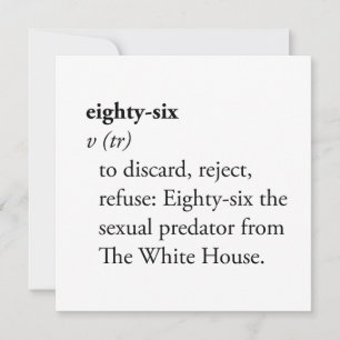 Eighty-Six Dictionary Definition Activism Holiday Card