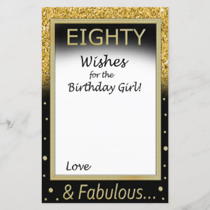 Eighty Wishes for the birthday girl