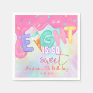 eigth is so sweet Pink Frosting Napkins