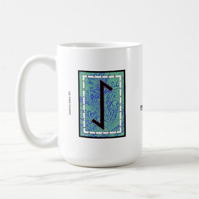 Eihwaz Rune Mug – Endurance! (Left)