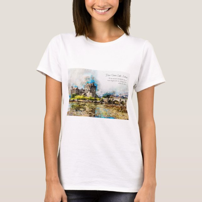 Eilean Donan Castle Aquarell T-Shirt (Front)