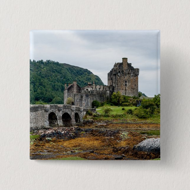 Eilean Donan Castle, Loch Duich - Scotland, UK 15 Cm Square Badge (Front)