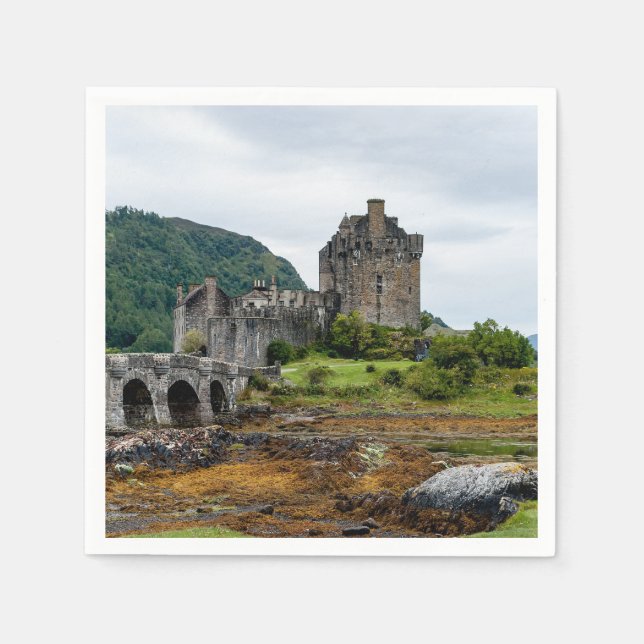 Eilean Donan Castle, Loch Duich - Scotland, UK Napkin (Front)