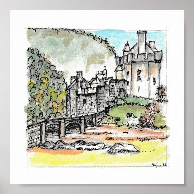 Eilean Donan Castle Print Of Original Painting (Front)