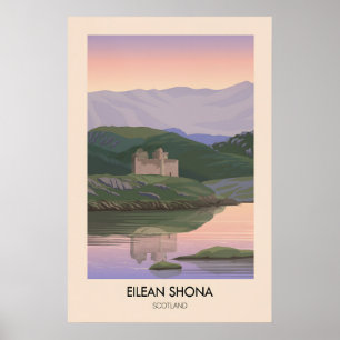 Eilean Shona Scotland Travel Poster