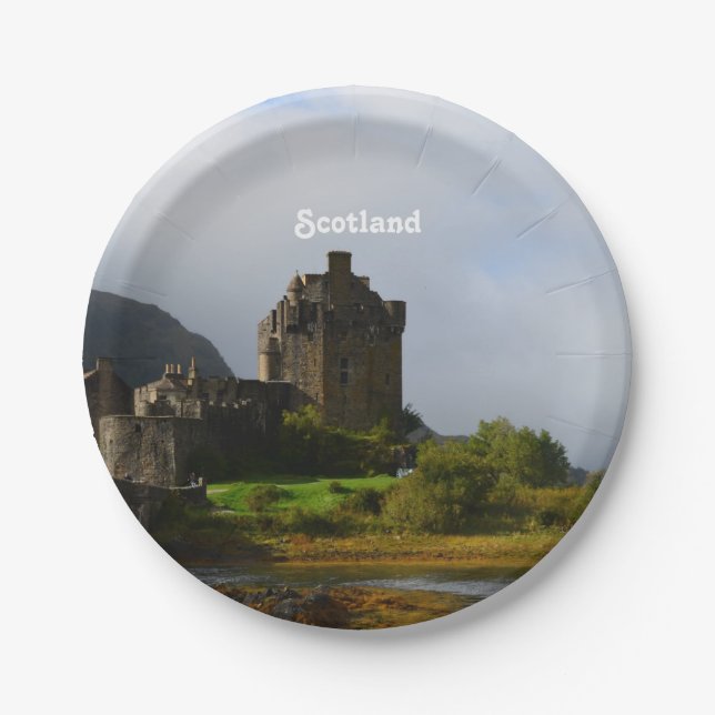 Eileen Donan Castle in Early Autumn Paper Plate (Front)