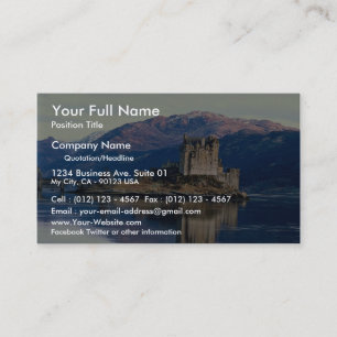 Eileen Donan Castle, Loch Duich, Scotland Business Card
