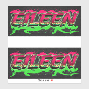 Eileen First Name Graffiti Sticker