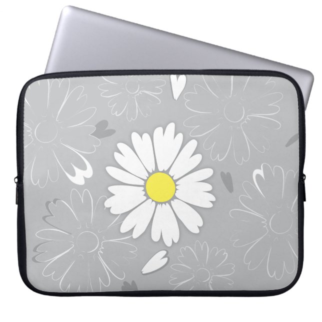 Eilin's Daisy Flower Laptop Sleeve (Front)