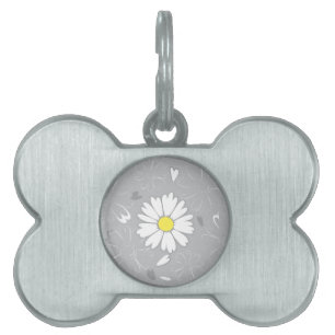 Eilin's Daisy Flower Pet ID Tag