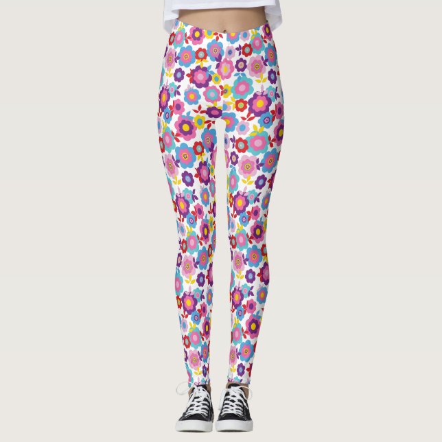 Eilin's Spring Flowers 2 Leggings (Front)
