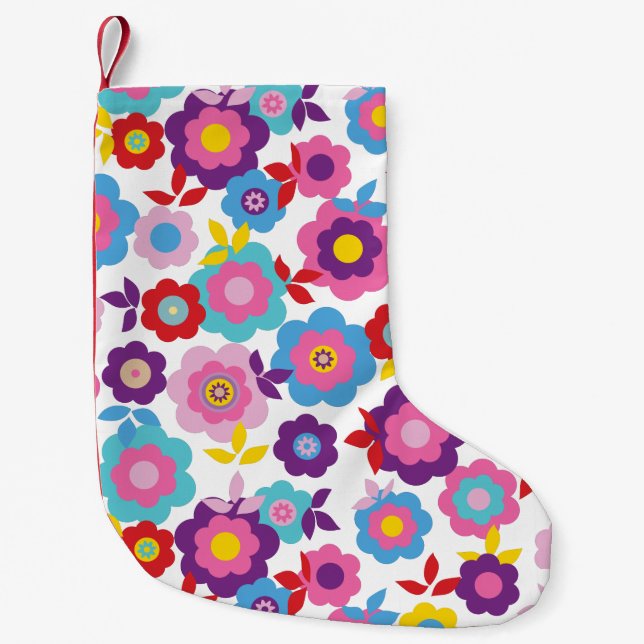 Eilin's Spring Flowers 2 Small Christmas Stocking (Front)
