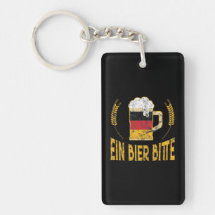 Ein Bier Bitte German Flag One Beer Please Key Ring