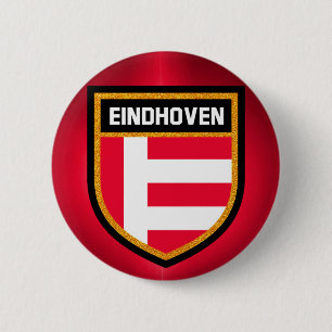 Eindhoven Flag 6 Cm Round Badge