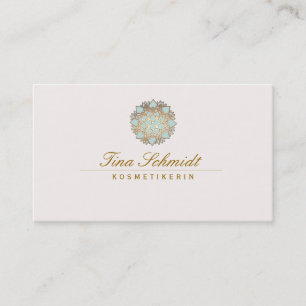 Einfache Elegante Blue Lotus Blume Business Card
