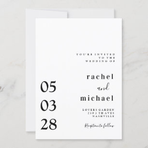 Einfache, elegante Einladung Invitation
