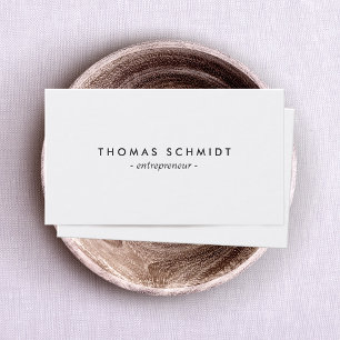 Einfache Minimalist solide Weiß berufliche Business Card