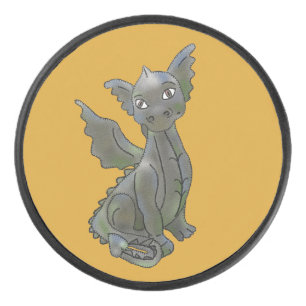 einfacher Drache Hockey Puck