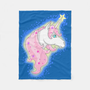 Einhorn pink fleece blanket