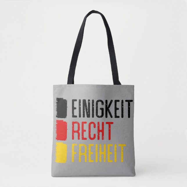 Einigkeit Recht Freiheit Bag, German Motto Tote Bag (Front)