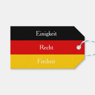 "Einigkeit, Recht, Freiheit" German Customisable Gift Tags