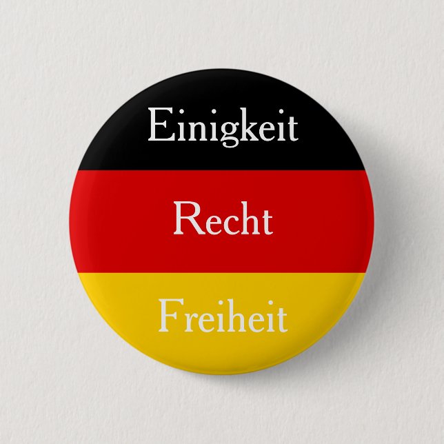Einigkeit Recht Freiheit Personalizable German 6 Cm Round Badge (Front)
