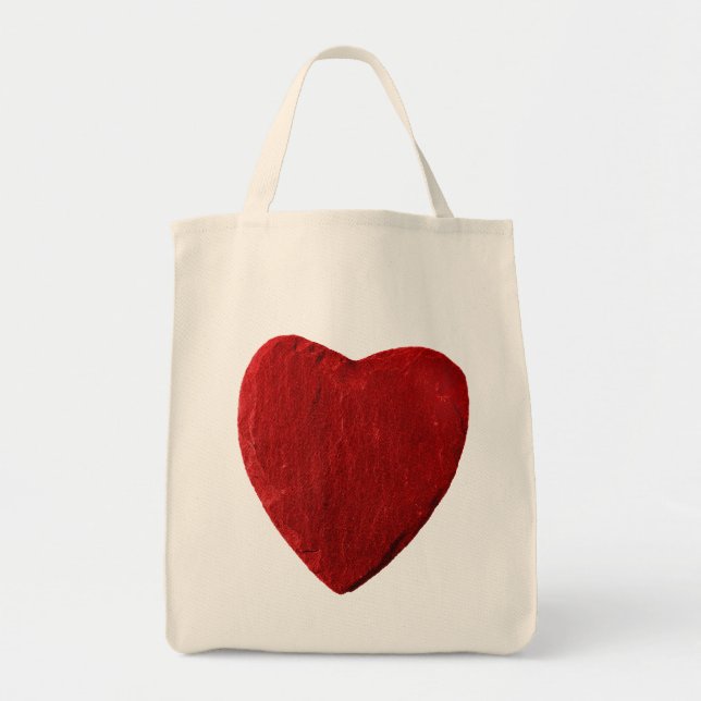 Einkaufstasche mit rotem Herz Tote Bag (Front)